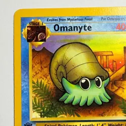 Pokemon TCG Omanyte Fossil 52/62 WOTC Vintage 1999 1st Edition - Image 3