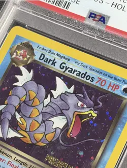 2000 Pokemon Team Rocket #8/82 Prerelease stamped Dark Gyarados Holo PSA 8 MINT - Image 2