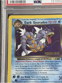 2000 Pokemon Team Rocket #8/82 Prerelease stamped Dark Gyarados Holo PSA 8 MINT - Image 3