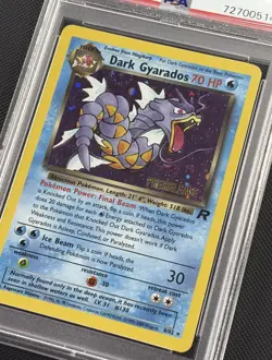 2000 Pokemon Team Rocket #8/82 Prerelease stamped Dark Gyarados Holo PSA 8 MINT - Image 4