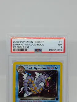 2000 WOTC POKEMON ROCKET PRERELEASE DARK GYARADOS 8/82 HOLO FOIL RARE PSA 7 - Image 2