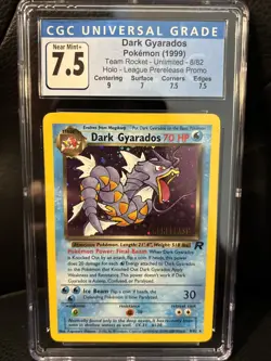 CGC 7.5 Dark Gyarados Team Rocket Prerelease 8/82 Holo 1999 Pokemon Card psa - Image 1