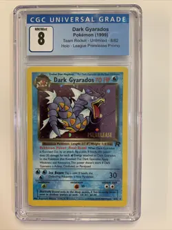 Pokemon Dark Gyarados Prerelease Holo Promo 8/82 - CGC 8 NM/MINT+ | PSA - Image 1