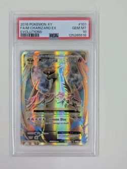 Pokemon TCG 2016 XY M Charizard EX (Full Art) 101/108 Evolutions PSA Gem MT 10 - Image 1
