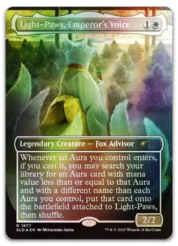 Light-Paws, Emperor's Voice (Rainbow Foil) #1877 NM Secret Lair Drop Magic MTG - Image 1