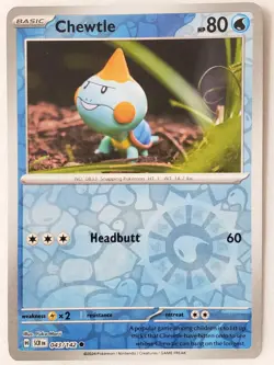 REVERSE HOLO Chewtle 043/142 NM / M - Yuka Morii Clay Stellar Crown Pokemon Card - Image 1