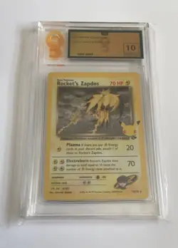 Rocket's Zapdos Holo Card Pokemon OG PSA 10 Gem Mint TCG Celebrations 25th 2021 - Image 1