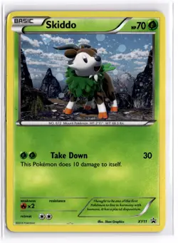 Pokemon TCG Skiddo (Cosmos Holo) XY11 Black Star Promo - Image 1