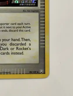 Rocket’s Mission 88/109 EX Team Rocket Returns Pokemon Card 2004 LP - Image 2