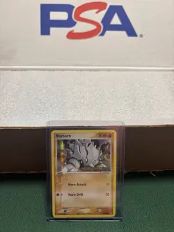 Pokemon TCG: Emerald Rhyhorn #62/106, Reverse Holo Stamped, LP - Image 1