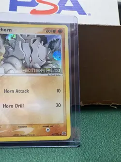 Pokemon TCG: Emerald Rhyhorn #62/106, Reverse Holo Stamped, LP - Image 4