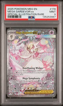 2025 POKEMON MEG EN-MEGA EVOLUTION #178 MEGA GARDEVOIR EX PSA 9 - Image 1