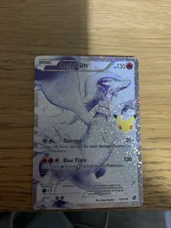 Pokemon TCG Reshiram Holo Card 113/114 Celebrations 25th Anniversary Full Art - Image 1