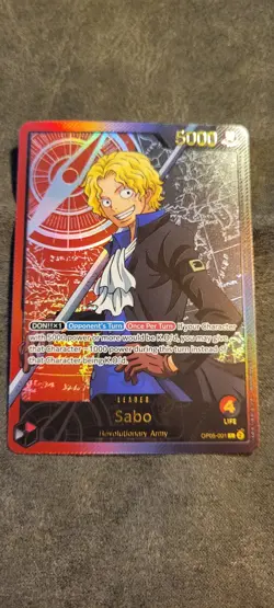 One Piece TCG Sabo Gold SP Leader OP05-001 English Anime 25th Collection - Image 3