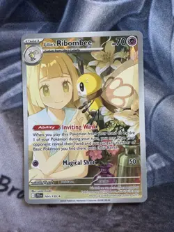 Pokemon TCG Lillie's Ribombee Card Journey Together Illustration, 164/159 - Image 1