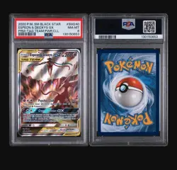 Espeon & Deoxys GX SM240 SM Holo Promo Pokemon TCG PSA 8 W/ GUARD - Image 3