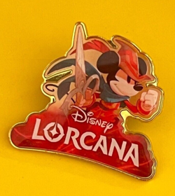 Chinese-Disney Lorcana Card TCG Mickey Lorcana Emblem Pin Badge Promo - Image 1