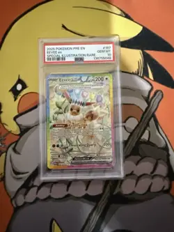 2025 POKEMON PRE EN-PRISMATIC EVOLUTIONS #167 EEVEE EX PSA 10 - Image 1