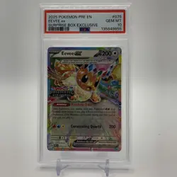 2025 POKEMON PRE EN-PRISMATIC EVOLUTIONS #075 EEVEE EX PSA 10 - Image 1