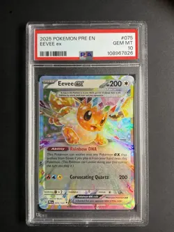 Eevee ex 075 PSA 10 2025 Pokemon PRE EN Prismatic Evolutions - Image 1