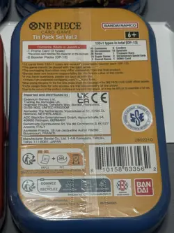 ONE PIECE CARD GAME - TIN PACK SET VOL. 2 (TS-02, OP13) x 5 - IN HAND - Image 3