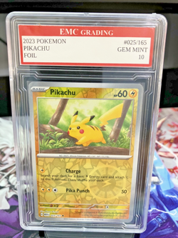 PIKACHU 2023 FOIL #025/165 Pokemon Card GRADED 10 TCG CCG - Image 1