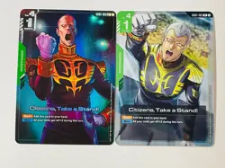 Citizens Take a Stand GD01-105 Gundam CCG TCG R+ Alt Art Card Set NM English - Image 2