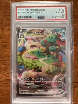 2019 POKEMON JPN SWORD & SHIELD SHIELD #046 FULL ART/SNORLAX VMAX PSA 10 - Image 1