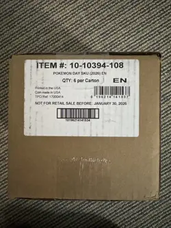Pokemon Day 2026 Collection SEALED CASE (6 units) - IN HAND & READY TO SHIP - Image 1
