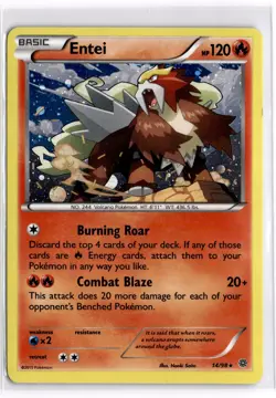 Pokemon TCG Entei (Cosmos Holo) 014/098 XY Blister Exclusives - Image 1