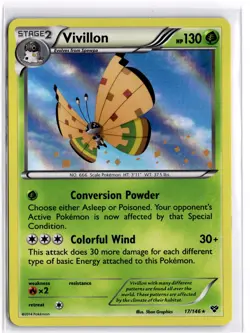 Pokemon TCG Vivillon (High Plains [Orange]) 17/146 XY Holo Exclusive - Image 1