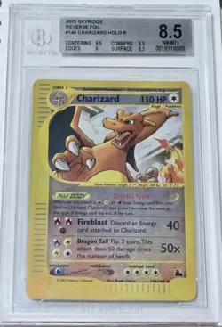 2003 Pokemon Skyridge #146/144 Charizard Reverse Holo Foil BGS 8.5 NM-MT+ Graded - Image 2
