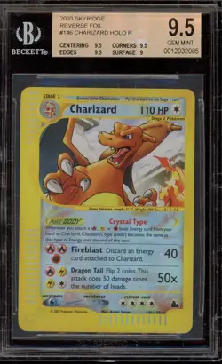 Pokemon Charizard Skyridge Crystal Reverse Holo Secret Rare #146 BGS 9.5 - Image 1