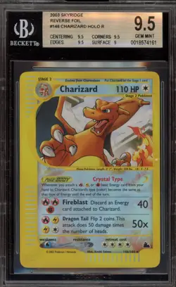 Pokemon Charizard Skyridge Crystal Reverse Holo Secret Rare #146 BGS 9.5 - Image 1