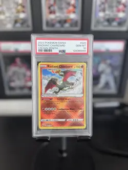 2023 POKEMON SWSH CROWN ZENITH #020 RADIANT CHARIZARD PSA 10 GEM MT - Image 1
