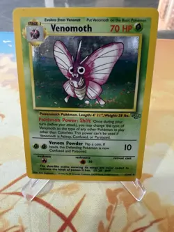 Venomoth 13/64 Holo Rare Jungle Set Pokemon Card WoTC - Image 1