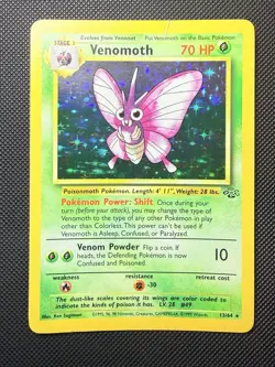 Venomoth 13/64 | Jungle | WOTC Holo Rare Pokemon Card | HP - Image 1
