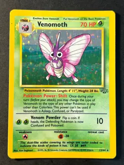 Venomoth 13/64 Jungle Unlimited - Holo Rare - WOTC Pokemon Card LP - Image 1