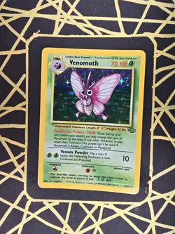 🔥 Venomoth 13/64 🔥 Original Holo Rare Jungle Set Pokemon Card WOTC 1999 - Image 1