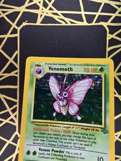 🔥 Venomoth 13/64 🔥 Original Holo Rare Jungle Set Pokemon Card WOTC 1999 - Image 4