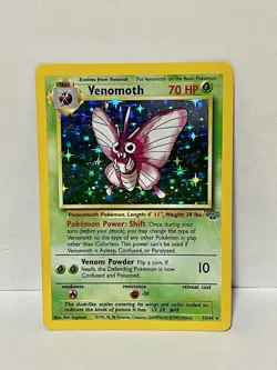 Venomoth 13/64 - Jungle Holo Rare Pokemon TCG Card Vintage WOTC LP - Image 2