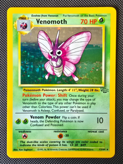 Pokemon WOTC Card - Venomoth - Jungle Set - Holo Rare - 13/64 - NM-LP - Image 1