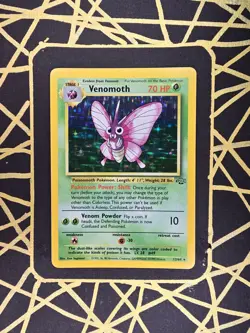 🔥 Venomoth 13/64 🔥 Original Holo Rare Jungle Set Pokemon Card WOTC 1999 - Image 1