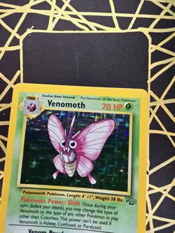 🔥 Venomoth 13/64 🔥 Original Holo Rare Jungle Set Pokemon Card WOTC 1999 - Image 4