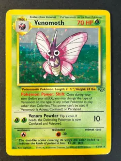 Venomoth 13/64 Jungle Unlimited Holo Rare - WOTC Pokemon Card MP - Image 1