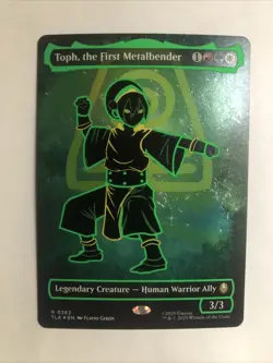 Toph, the First Metalbender (Borderless) (Neon Ink Foil) Avatar MTG NM - Image 1