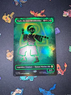 Toph, the First Metalbender (Borderless) (Neon Ink Foil) - Avatar x MTG - Image 2