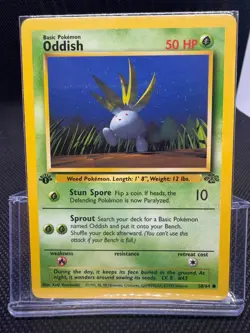 Pokemon Oddish 1st Edition 58/64 - Jungle - LP/English - Image 1