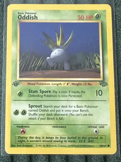 Pokemon Jungle 1st Edition Oddish 58/64 - Image 1