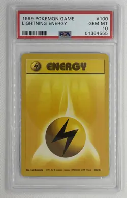 1999 Pokemon Game Lightning Energy #100 PSA 10 Gem Mint 🌶🥵 - Image 1